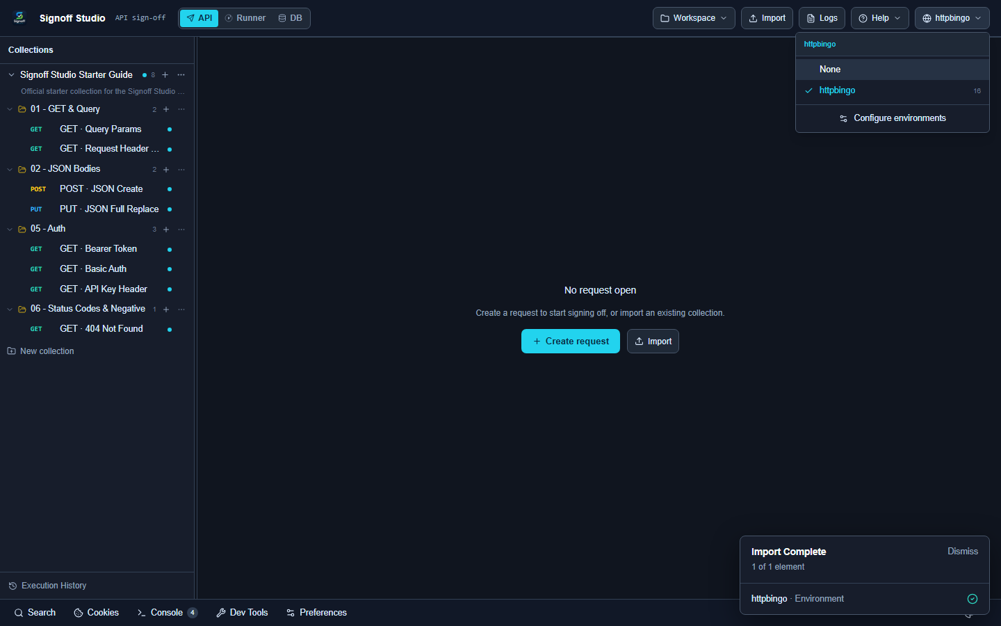 VS Code environment switcher