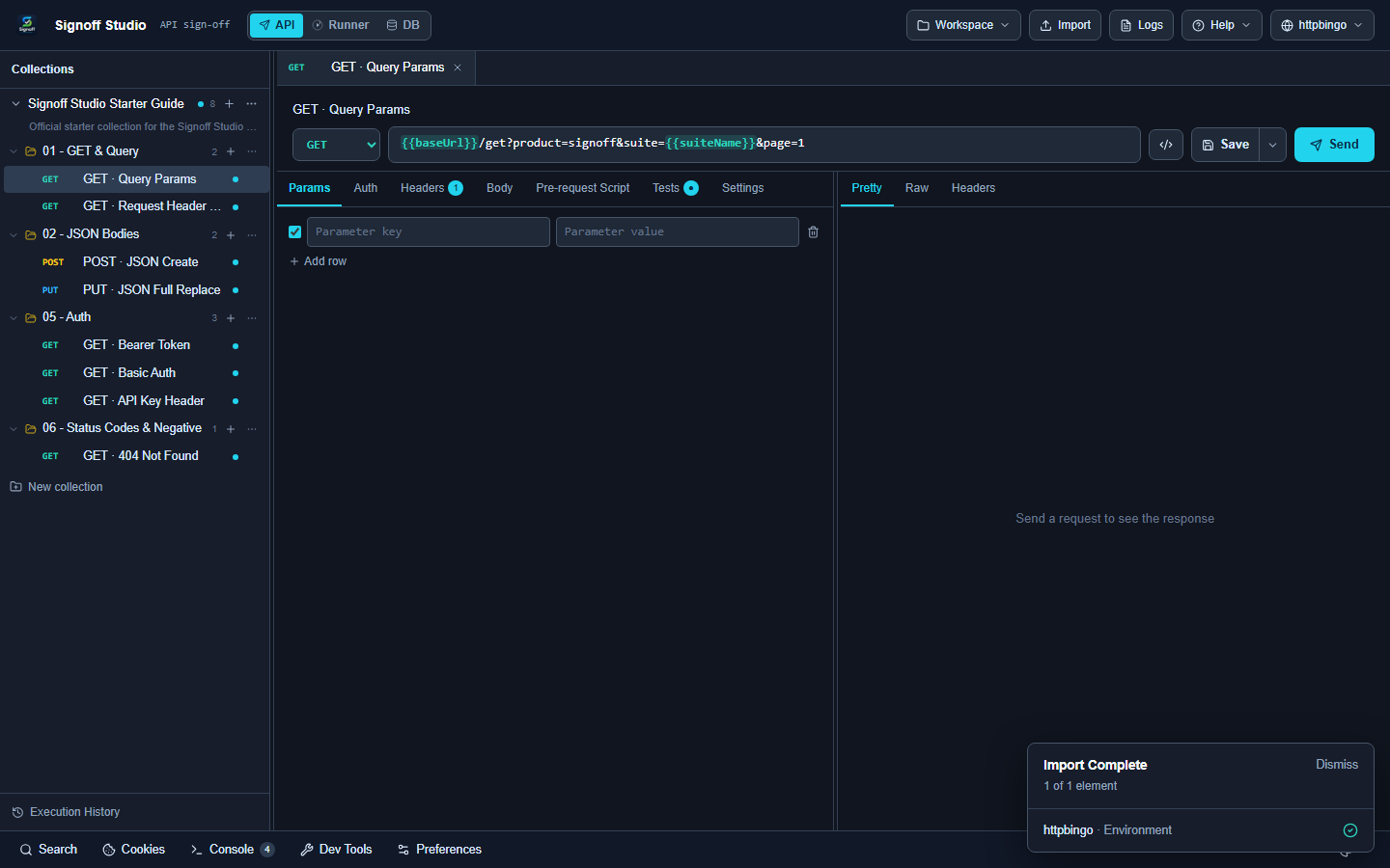 VS Code request builder